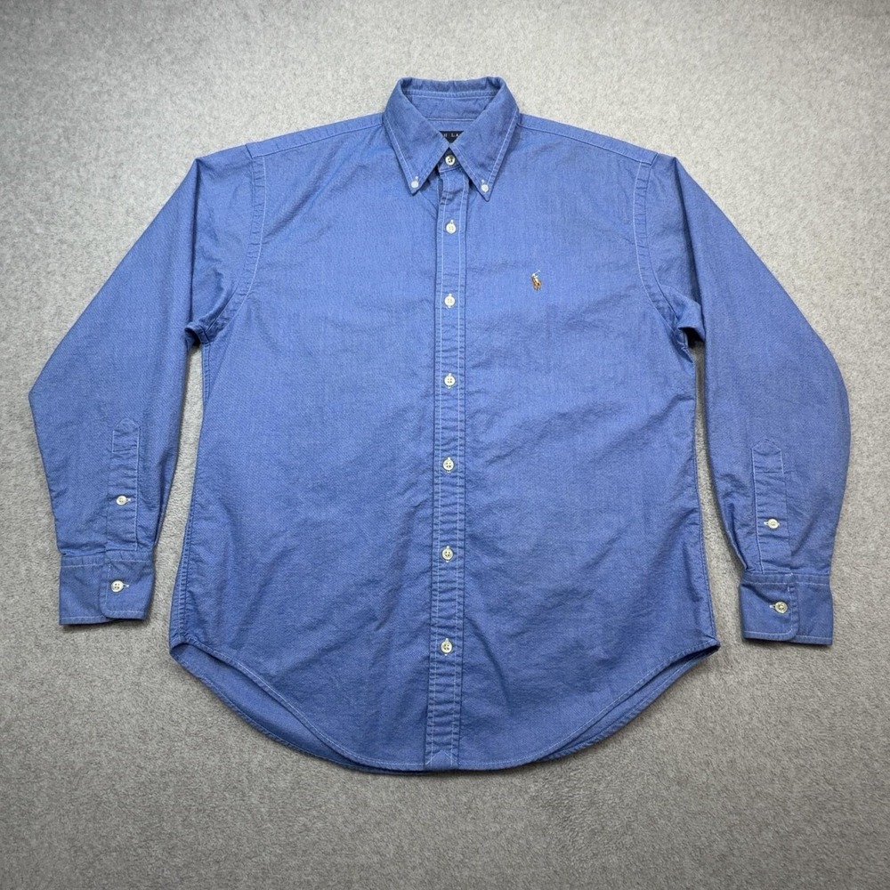 Ralph Lauren Oxford Shirt Women 6 Blue Long Sleeve Button Front Cotton Casual